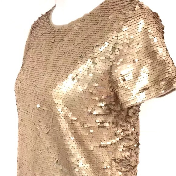 J Crew Gold Sequin Top - Picture 4 of 4
